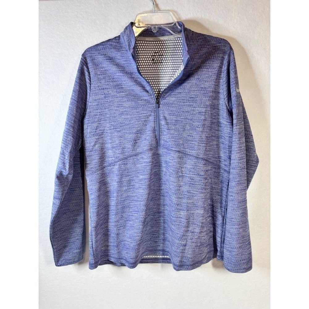 Nike‎ Golf Dri-FIT Womens XL Purple Heathered Quarter Zip Pullover Mock Neck Top